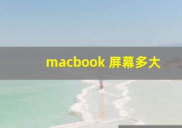 macbook 屏幕多大